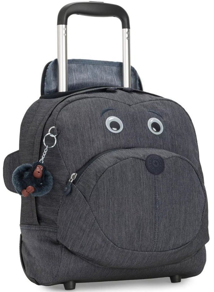 Kipling Nusi Marine Navy Rolling School Bag for Kids with Dual 360° Wheels, Secure Zip Compartments & Comfortable Carry Handle - Image 5
