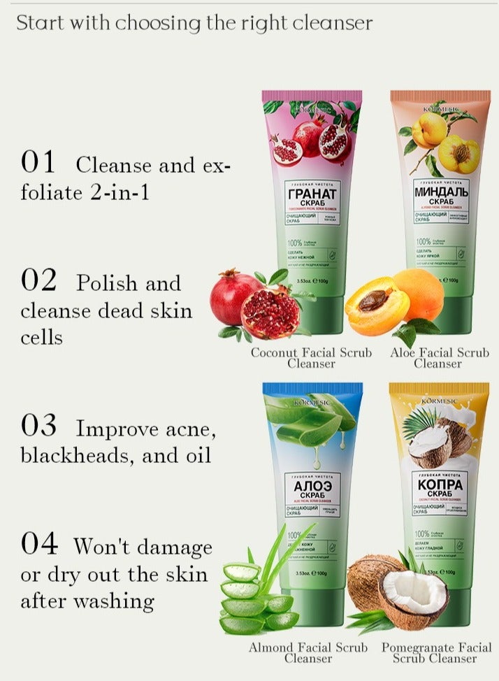 Kormesic Coconut Facial Scrub - 100g Gentle Exfoliating Cleanser - Image 5