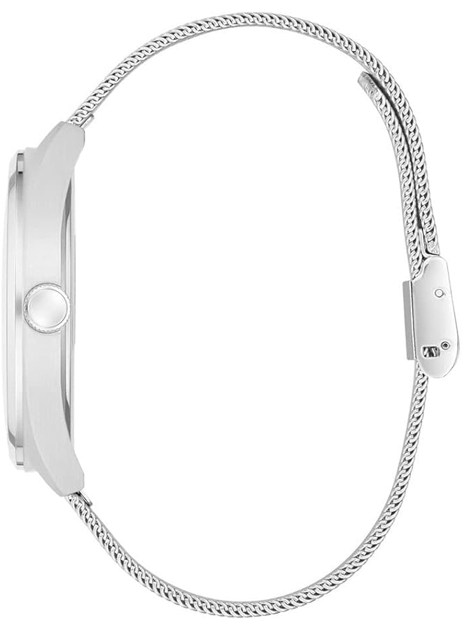 جس ساعة رجالية بعلبة فضية اللون وحركة كوارتز - Image 2