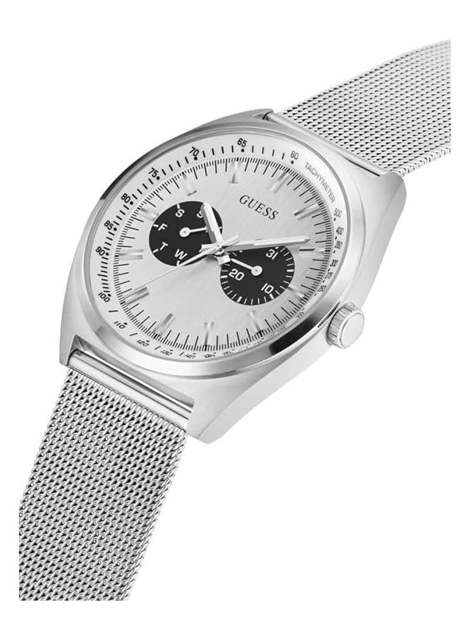 جس ساعة رجالية بعلبة فضية اللون وحركة كوارتز - Image 4