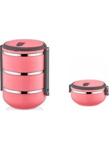 Freshbox Lunch Box Food Thermos Storage Container Pink + 1 Single Spare 
