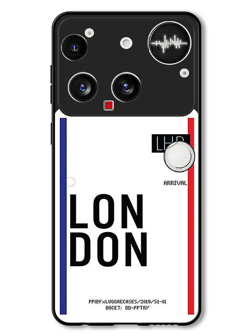 Theodor Case Compatible with Nothing Phone (3) 6.67 Inch Protection Shockproof Bumper Cover London boarding pass - Image 1