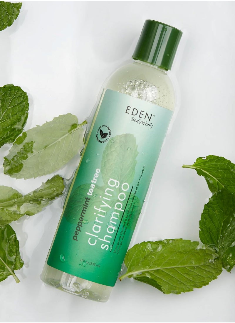 eden bodyworks - Peppermint Tea Tree Clarifying Shampoo 235ml - Image 1