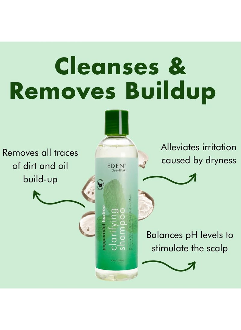 eden bodyworks - Peppermint Tea Tree Clarifying Shampoo 235ml - Image 1