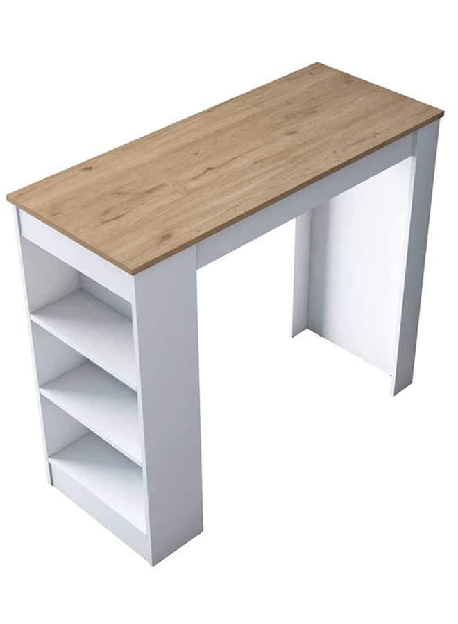 Home Canvas Kitchen Table Bar Table S-Walnut and White - Image 2