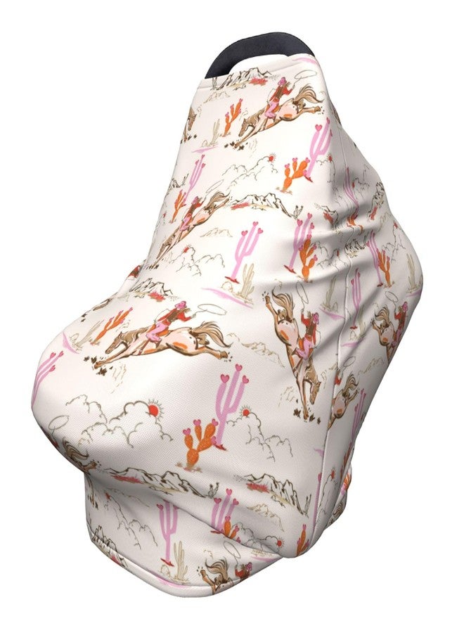 Sozzjile Western Baby Car Seat Covers Western Baby Stuff Multi-use Carseat Canopy for Boys and Girls Stretchy Infant Carseat Cover Shower Gifts - Image 1