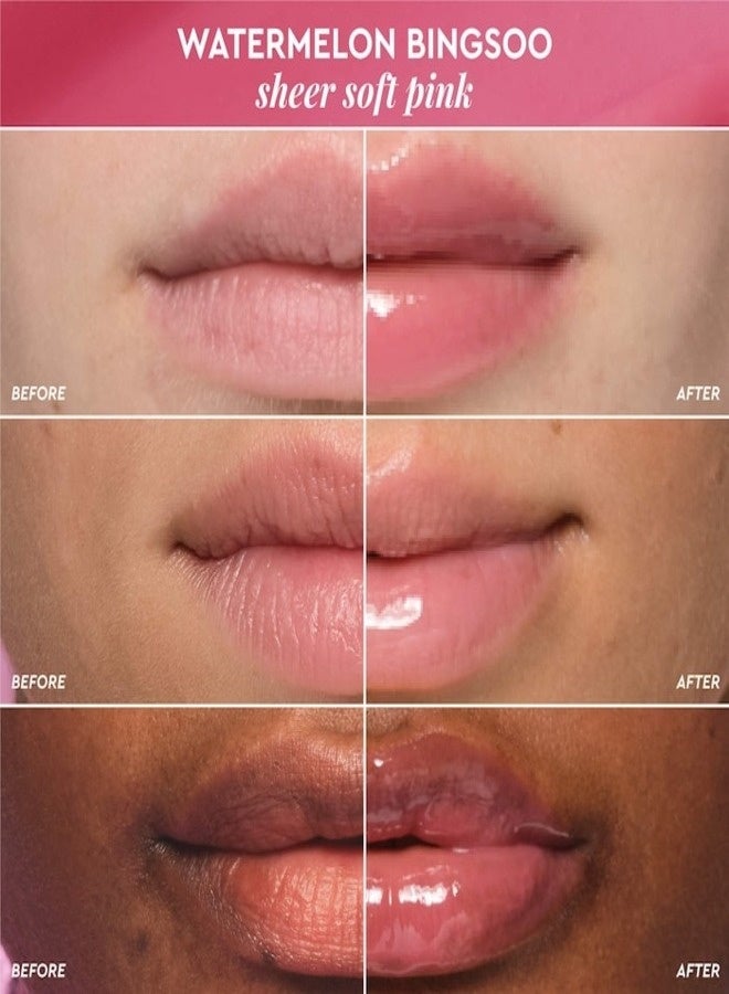 glow receipe Glow Recipe Glass Balm Lip Treatment Watermelon Bingsoo (Sheer Soft Pink) — 0.52 oz / 15 g - Image 3