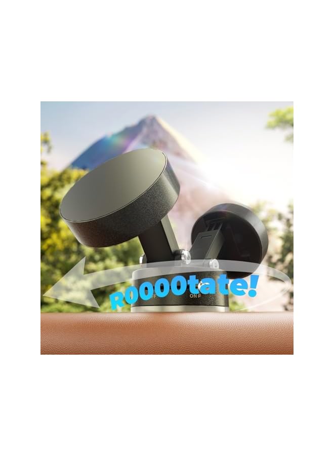 S-TOP Foldable Vacuum Magnetic car Phone Holder for Magsafe, 360° Rotatable Suction Phone Mount, Strong Suction Cup Magnetic Car Phone Holder for iPhone, Samsung, All Smartphones & All Car Models - Image 3