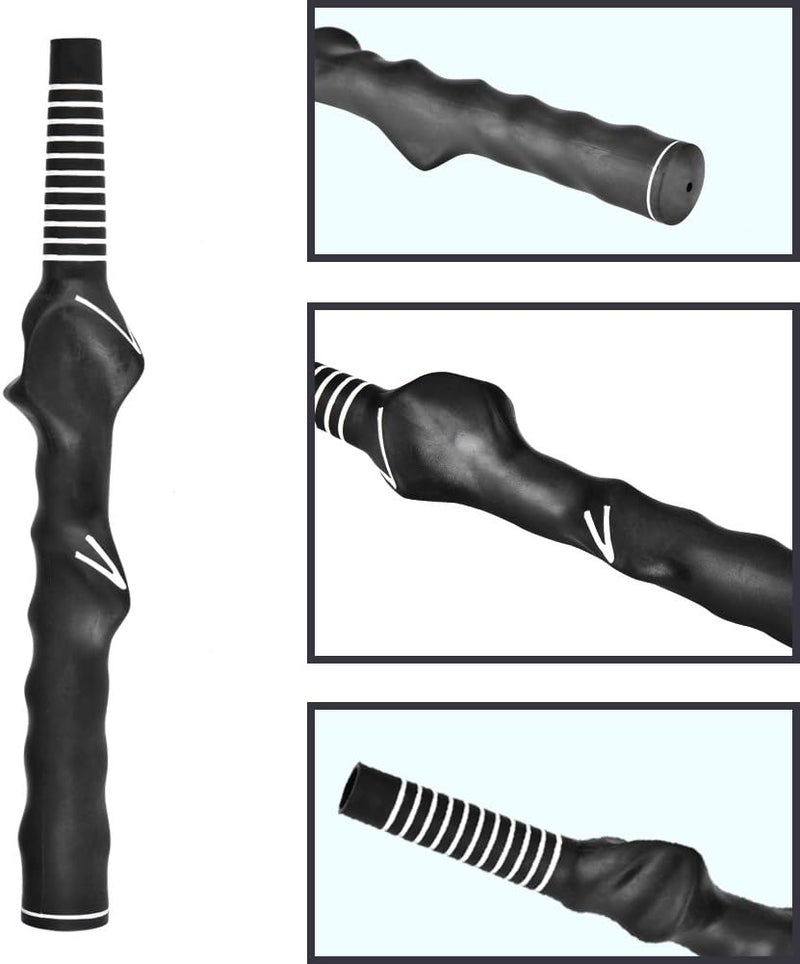 woobles Golf Training Grip, Golf Swing Trainer Training Grip Rubber Black Practice Aid Grip - Image 2