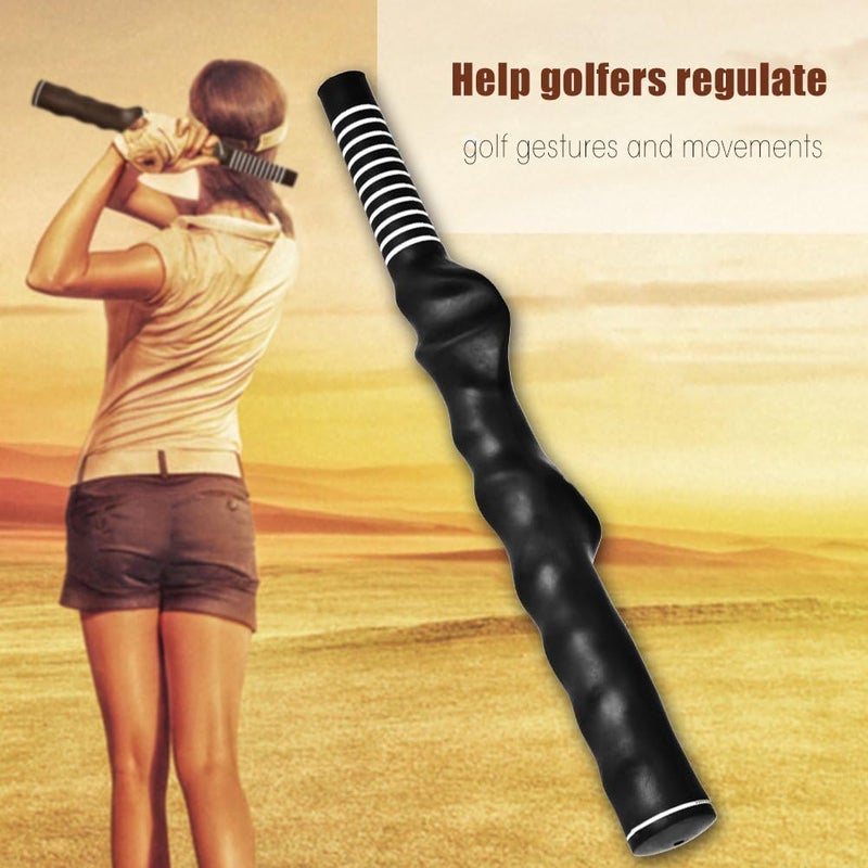 woobles Golf Training Grip, Golf Swing Trainer Training Grip Rubber Black Practice Aid Grip - Image 3