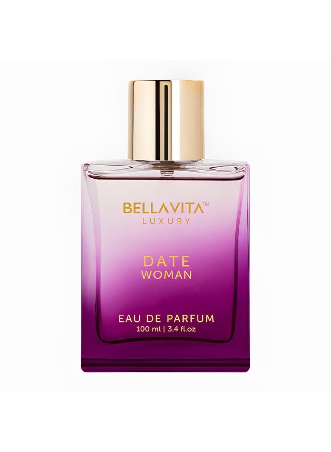 Bella Vita Luxury Date Perfume for Women | Eau De Parfum for Women | Pink Pepper, Red Fruit & Jasmine | Fruity and Floral Long-Lasting EDP Fragrance Scent | 100 ML (3.34 FL. OZ.) - Image 1