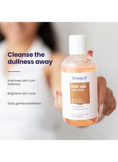 RE' EQUIL Fruit Aha Face Wash For Skin Brightening 200Ml  - Image 4