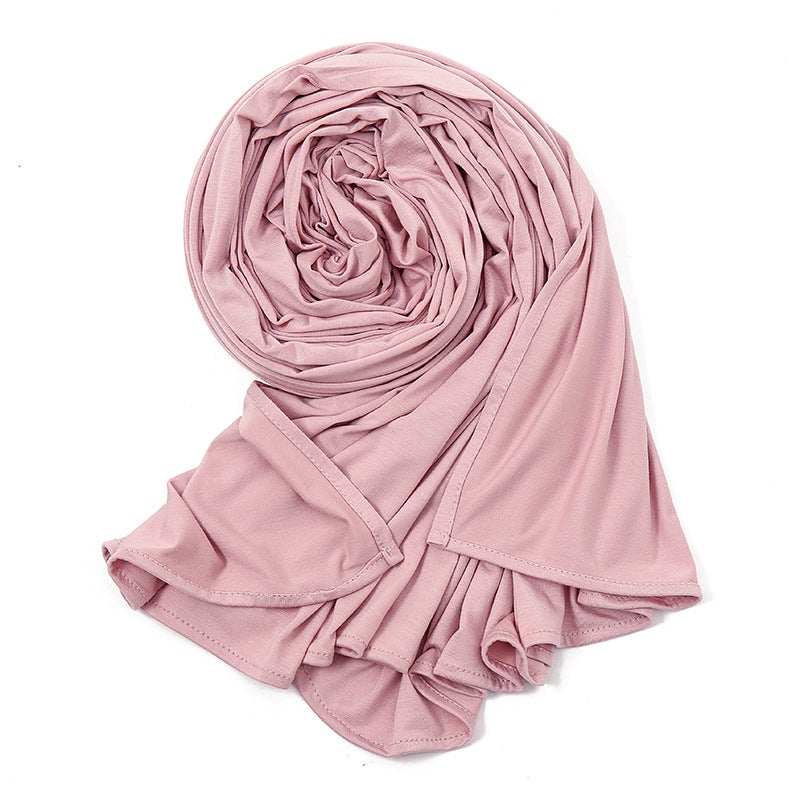 New Large Silky Cotton Ladies Scarf High-Quality Modal Shawl 5# leather powder 