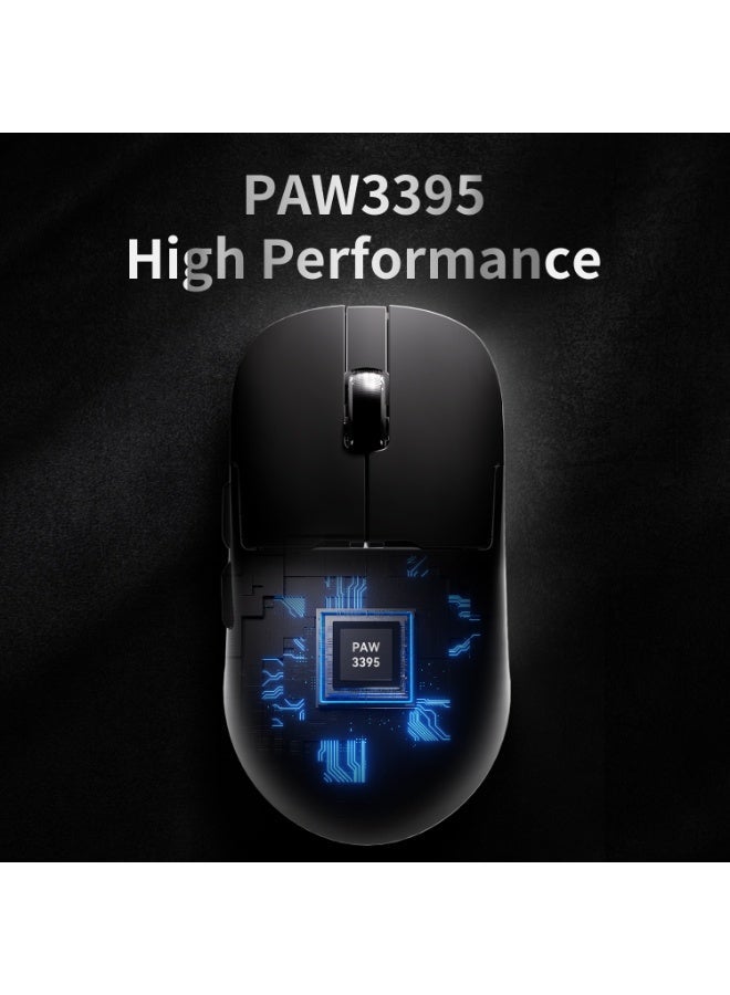 A-jazz AJ159 PRO 8K Black Wireless Gaming Mouse | PAW3395 Sensor | 56g Ultra-Light | Tri-Mode Connectivity | Magnetic Charging - Image 3