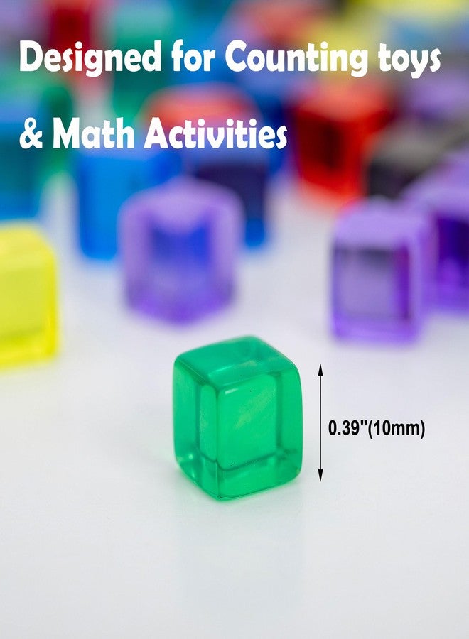 AiFanS 240 Pieces Centimeter Cubes, Counting/Sorting Toy,Plastic Math Cubes,Early Development Activity Games with Portable Box(Translucent,6 Colors) - Image 3