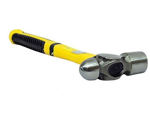 Jon Bhandari Tools 16 oz (450g) Ball Peen Hammer with Handle – Forged High Carbon Steel Head, Shock Absorbing TPR Grip – Heavy Duty Metalworking & Riveting Tool for Professionals, Mechanics & DIY Use - Image 2