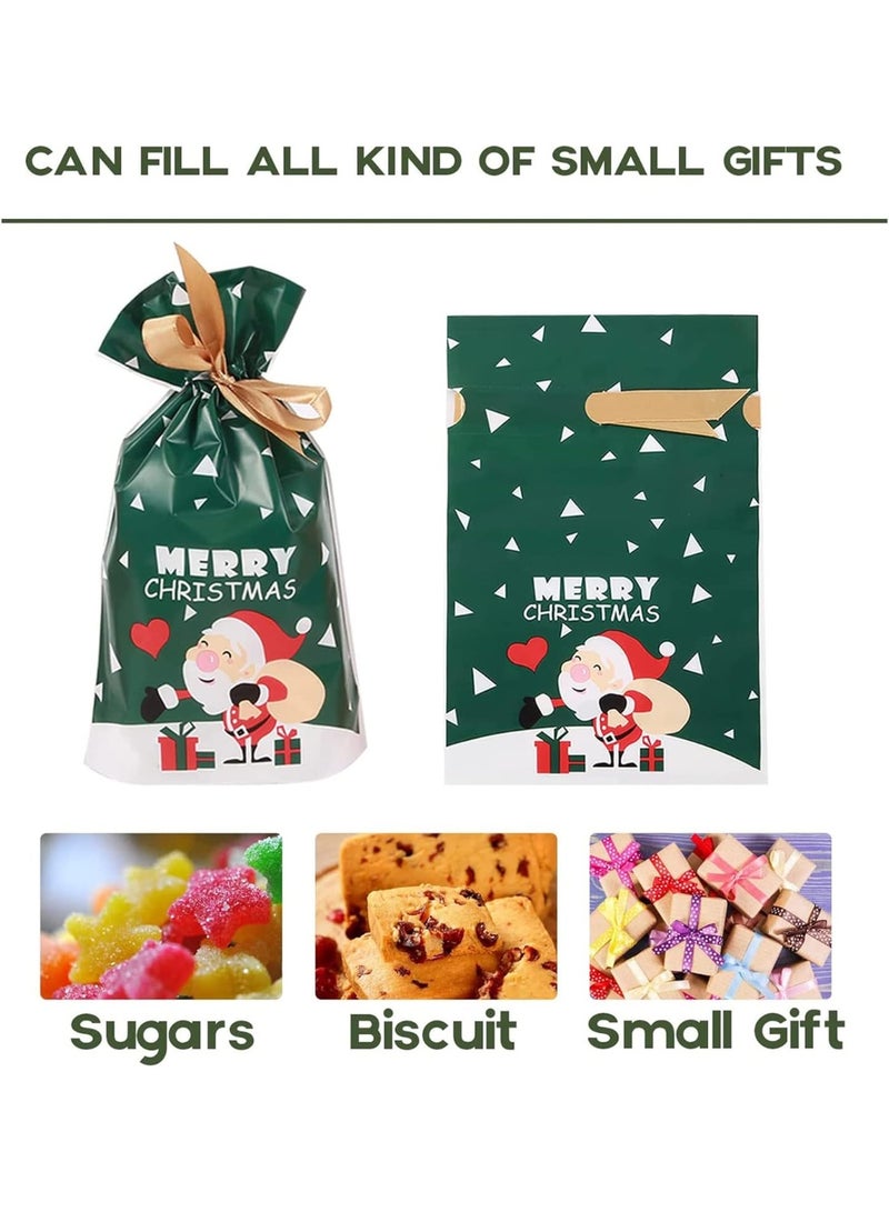 Christmas Gift Bags 10 Pack Reusable Drawstring Christmas Gift Bags Great Gift Bag for Christmas Parties - Image 2
