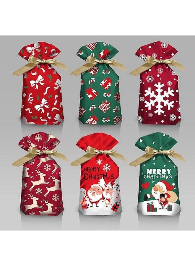 Christmas Gift Bags 10 Pack Reusable Drawstring Christmas Gift Bags Great Gift Bag for Christmas Parties - Image 4