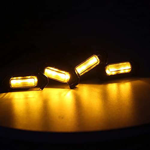 mingjue LED Grill Lights for 2016-2019 Aftermarket Toyota Tacoma TRD PRO Grille with Harness & Fuse(Amber Light with Black housing) - Image 5