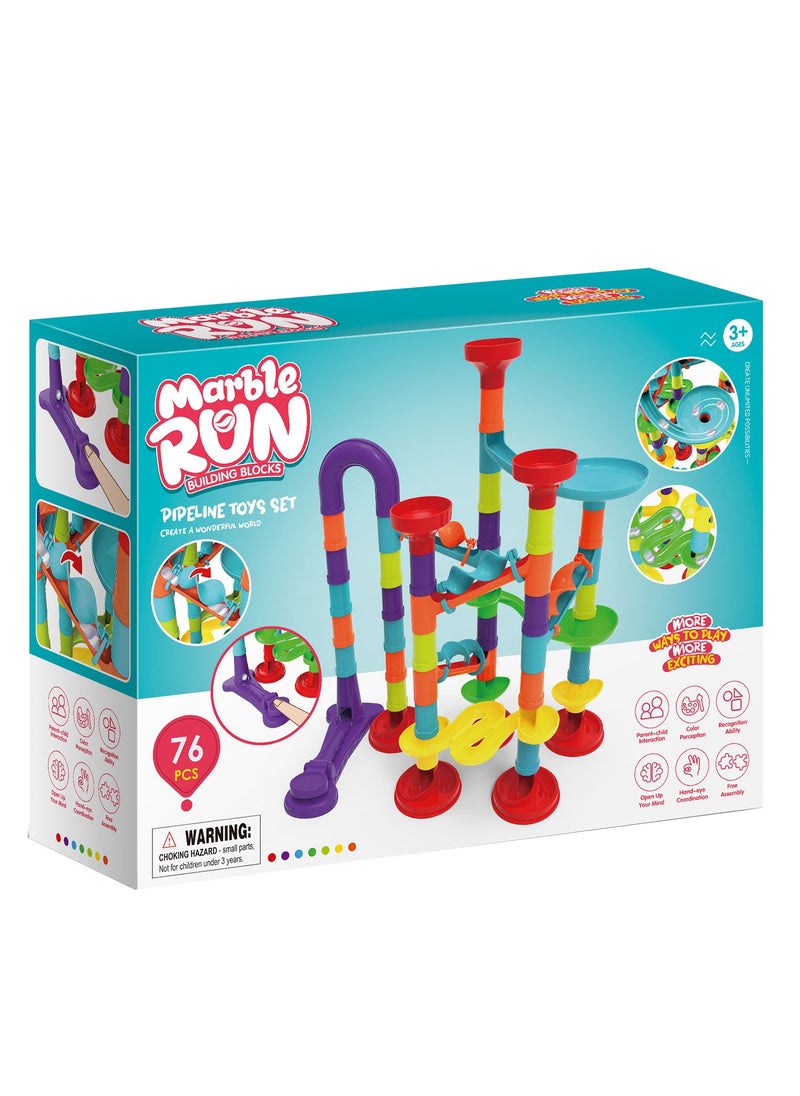 FAMILY - Marble Run 76PCs  Building Blocks 22-2145574 - Image 1