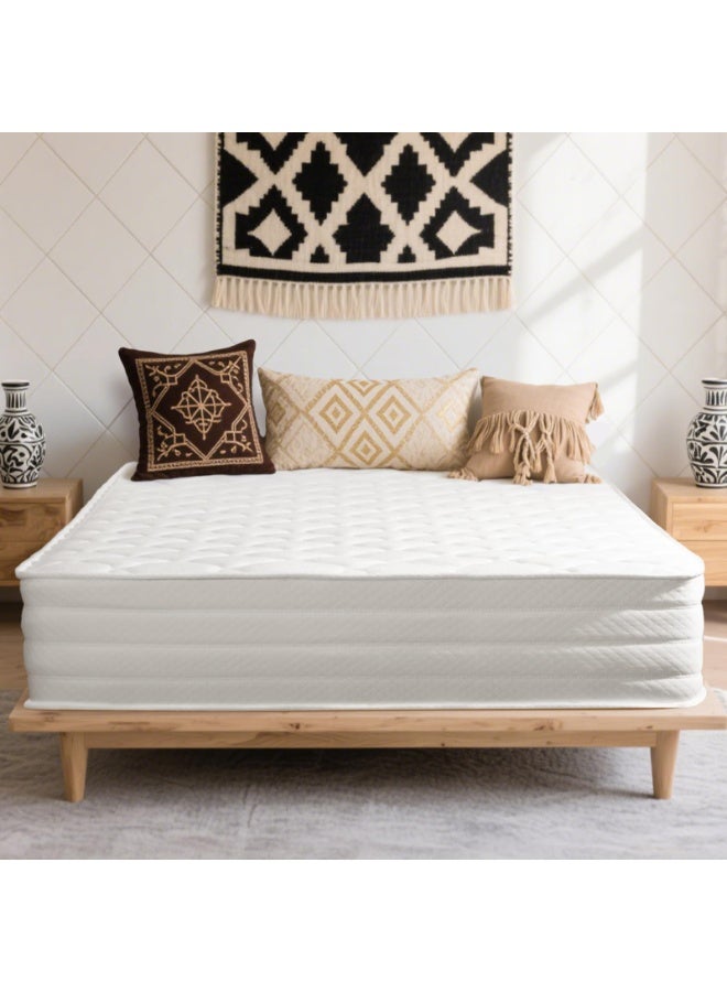 VINNYSEN 90 * 190 * 30CM Double size Foam and Spring Hybrid Mattress Double Size  Medium Firm Long-Lasting Suppor Zoned Pressure Relief Certified Safe Foam and Fabric Mattress - Image 1