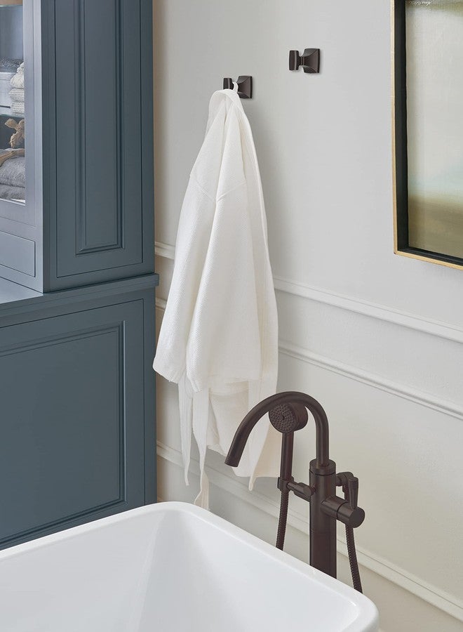 Amerock BH36010ORB | Oil Rubbed Bronze Single Robe Hook | 2-5/8 in. (67 mm) Length Towel Holder | Highland Ridge | Towel Hook for Bathroom | Bathroom Hardware | Bath Accessories - Image 2