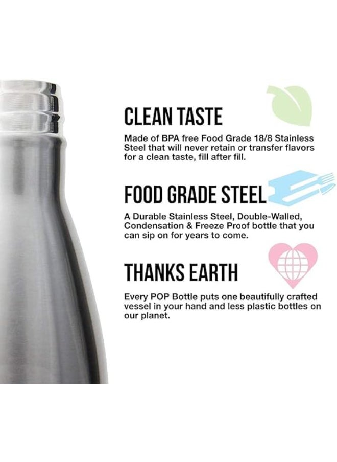 Milton - 1000 Thermosteel 24 Hours Hot And Cold Water Bottle, 1 Litre, Silver, Steelplain, 1000 Ml - Image 1