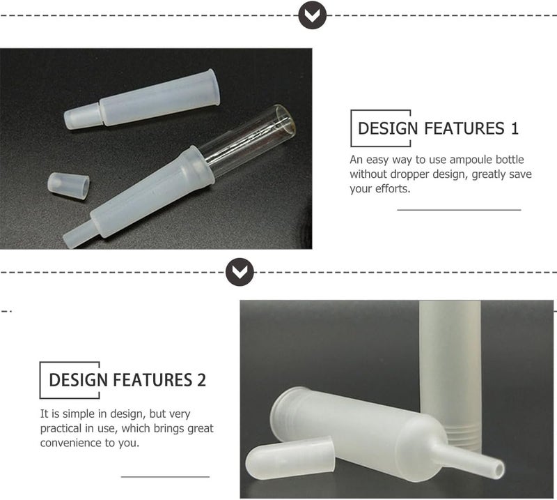 Ampoule Bottle Cover Dropper Caps 1Ml Plastic Lid for Serum Essential Oil 25Pcs Refillable Containers for Cosmetic Ampoule Bottles Travel and Beauty Use - Image 4