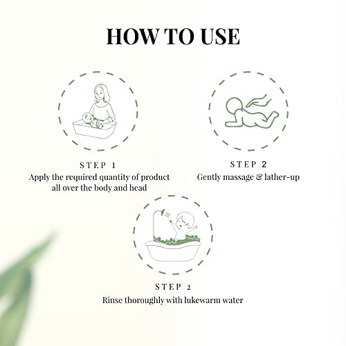 Azafran Baby Gentle Baby Body Wash and Shampoo, Tear Free, Moisturizing with Coconut Oil, Paraben Free, Mineral Rich, Certified Organic Ingredients, Suitable for All Skin Types, 200g - Image 5