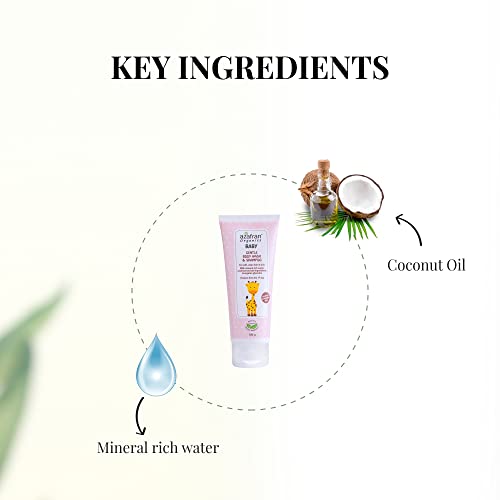 Azafran Baby Gentle Baby Body Wash and Shampoo, Tear Free, Moisturizing with Coconut Oil, Paraben Free, Mineral Rich, Certified Organic Ingredients, Suitable for All Skin Types, 200g - Image 4