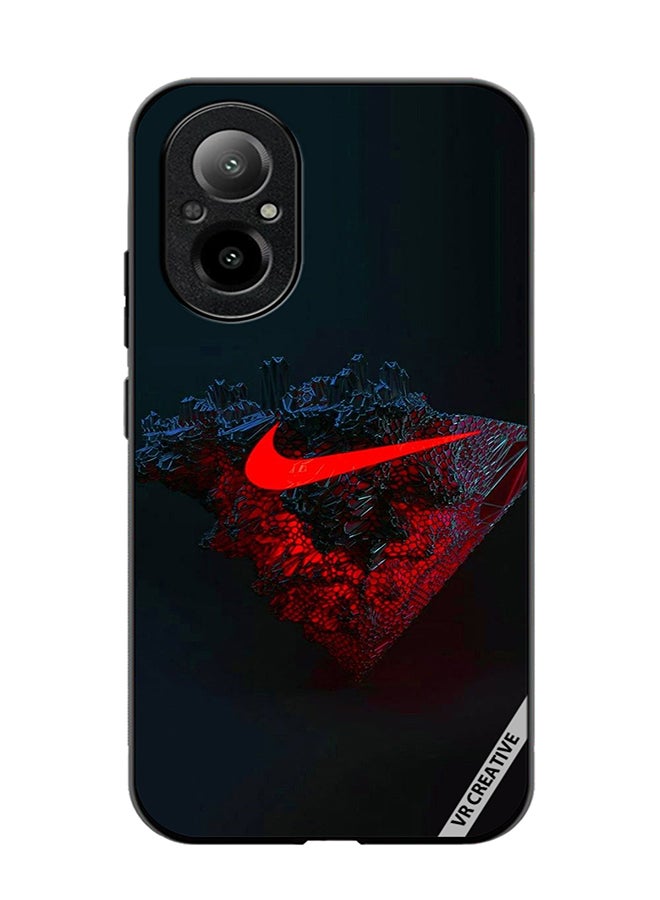 VR CREATIVE غطاء حماية لهاتف Realme C67 4G بتصميم نايك متعدد الألوان - Image 1