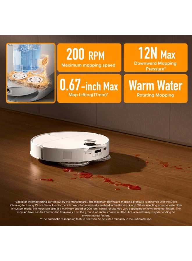 roborock Qrevo Curv X Robot Vacuum and Mop,22000Pa Suction,Zero-Tangling,Hot Water Mop Washing & Dock Self Cleaning FlexiArm - Image 3