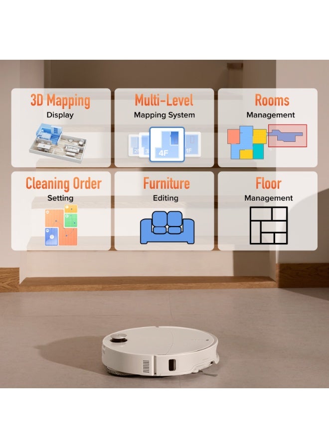 roborock Qrevo Curv X Robot Vacuum and Mop,22000Pa Suction,Zero-Tangling,Hot Water Mop Washing & Dock Self Cleaning FlexiArm - Image 5