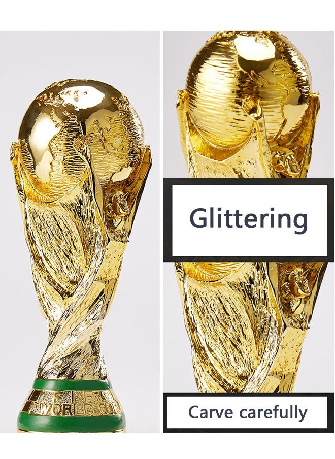 Generic World Cup Football Trophy Gold/Green  - Image 5