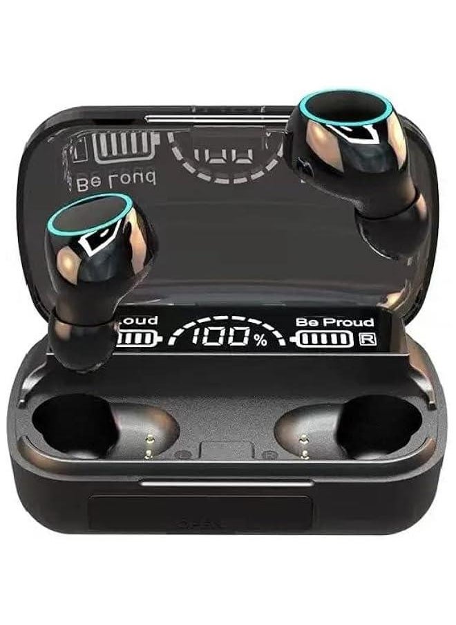Generic Earbuds Bluetooth Earphones, Box Wireless, Headphones Noise Canceling, Gaming Earphone- Black  - Image 2