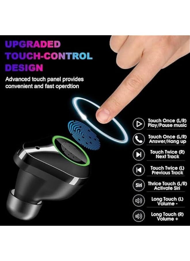 Generic Earbuds Bluetooth Earphones, Box Wireless, Headphones Noise Canceling, Gaming Earphone- Black  - Image 3