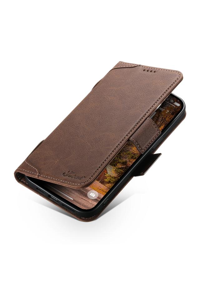 Suteni Case For iPhone 15 Pro Max SUTENI J07 Multifunctional Horizontal Flip Magsafe Leather Phone Case - Image 4