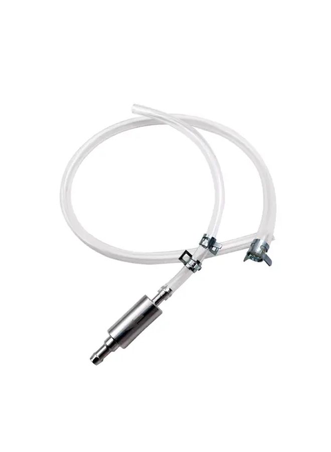Silvery Brake Fluid Bleeder Hose Kit with One Way Check Valve for Auto Car Motorcycle - Image 3