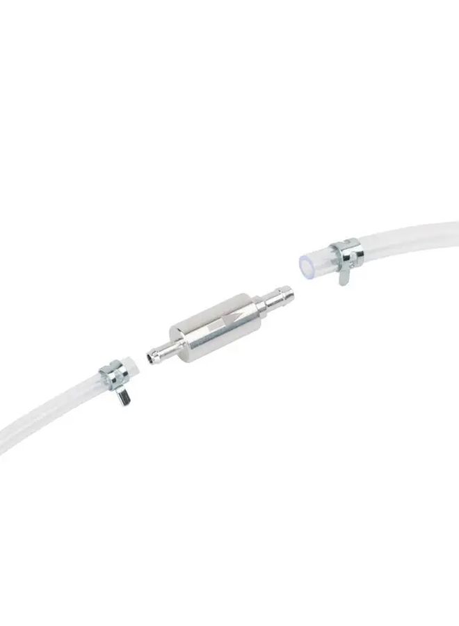 Silvery Brake Fluid Bleeder Hose Kit with One Way Check Valve for Auto Car Motorcycle - Image 5