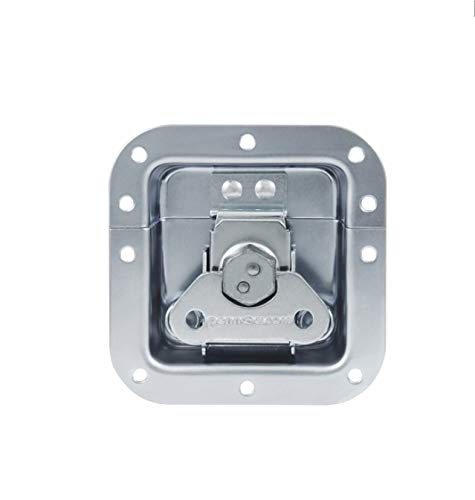Penn Elcom Butterfly Medium Latch in Plain Dish | Zinc Finish | Heavy Duty Recessed Lock for Flight Cases, Road Cases & Rack Cases | Durable Case Hardware for Touring Equipment - Image 1