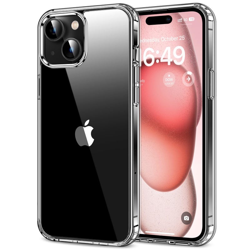 HOOMIL Case for iPhone 15 6.1-Inch, Anti-Yellowing, Drop Protection, Anti-Scratch Transparent Hard Back Phone Cover - Crystal Clear - Image 1