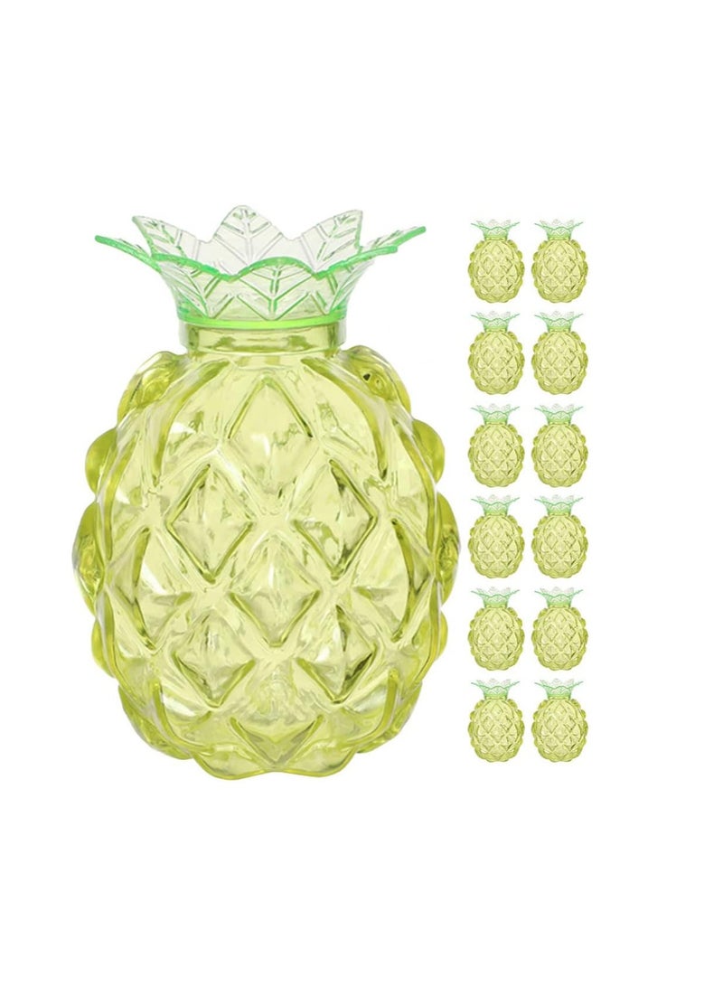 SYOSI Pineapple Shaped Candy Storage Boxes, 12pcs Creative Gift Boxes Container for Hawaii Prty Birthday Wedding, for Candies, Chocolates, Cookies, Also Be Interesting Playthings - Image 1