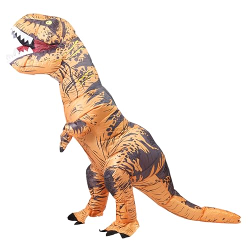 Qshine Adults T-Rex Inflatable Costume Fancy Dinosaur Suit Blow up Stegosaurus Jumpsuit Halloween Cosplay Costume - Image 3