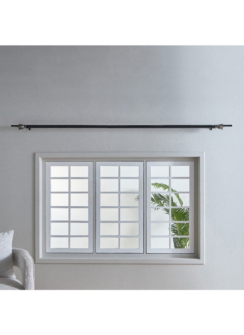 Home Box Coy 25 mm Extendable Double Curtain Rod with Finial 457 x 2.5 cm  - Image 1