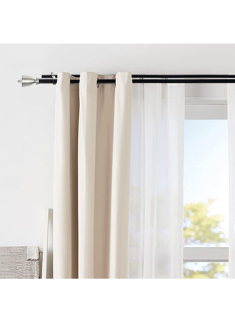 Home Box Coy 25 mm Extendable Double Curtain Rod with Finial 457 x 2.5 cm  - Image 5