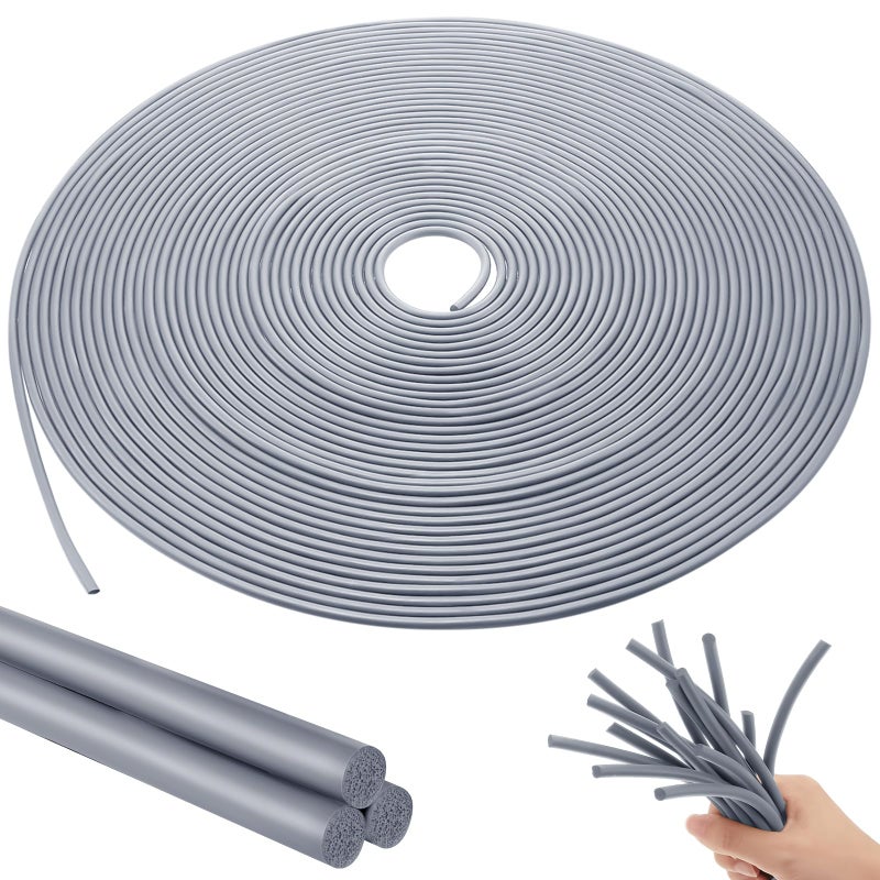 Frienda Backer Rod Foam Rubber Caulk Saver Concrete Expansion Joint Filler Weather Strip Seal for Gaps and Joints Grey18 Inch x 100 ft - Image 2