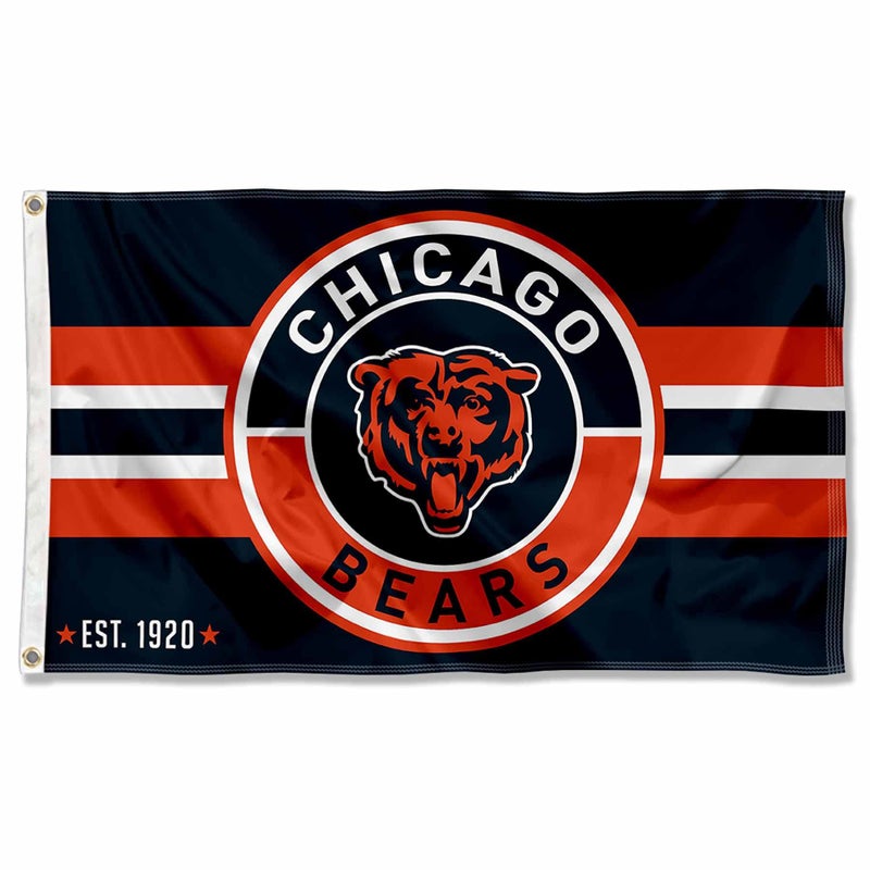 WinCraft Chicago Bears Patch Button Circle Logo Flag Large 3x5 Banner - Image 2