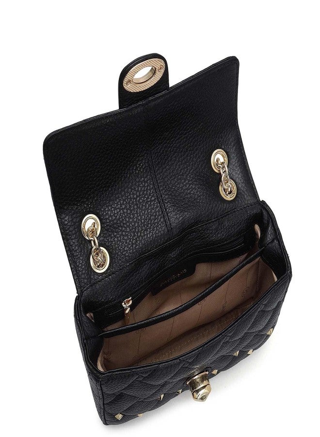 Da Milano Leather Black Shoulder Bag for Women (00230XSOL) - Image 5