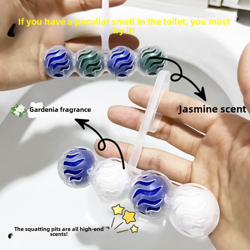 Ceetoon Toilet Cleaning Treasure Toilet Hanging Toilet Cleaning Ball Deodorizing Toilet Cleaning Spirit Powerful Descaling and Urine Stains(Gardenia fragrance) - Image 3