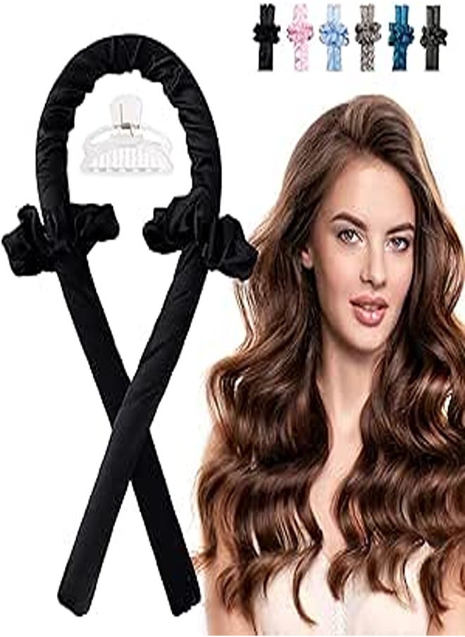 Yeelen Yeelen Heatless Curling Rod Headband for Long Hair, No Heat Hair Curler Rollers Set can Sleep in Overnight, Satin Curl Ribbon Hair Wrap with Scrunchie and Hair Clips Gets Natural Waves 
